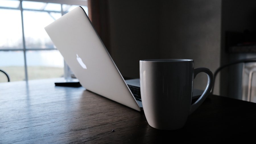Laptop and coffee