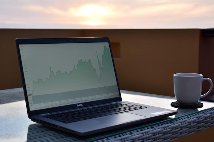 Laptop and money