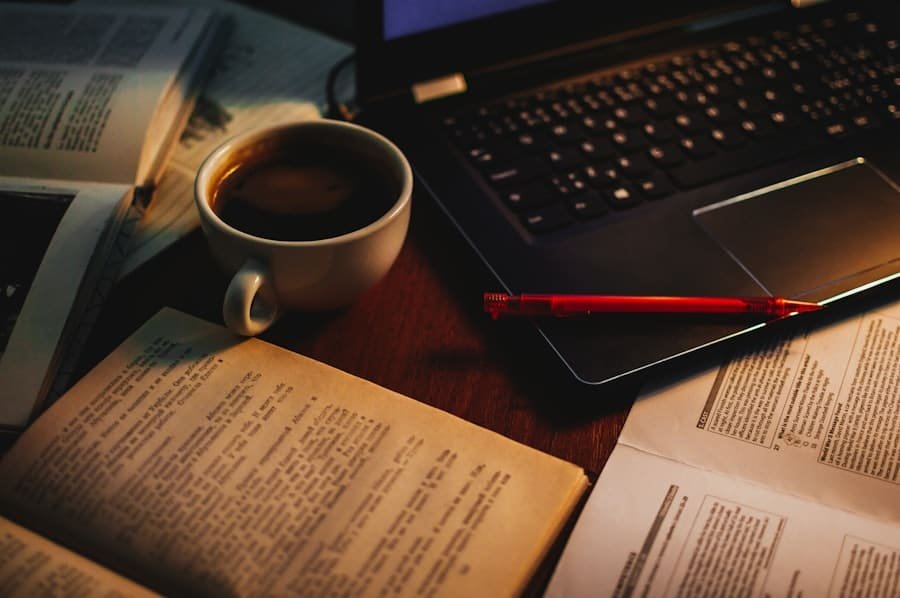 Laptop and coffee