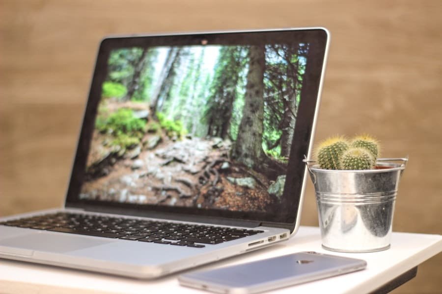 Laptop and phone