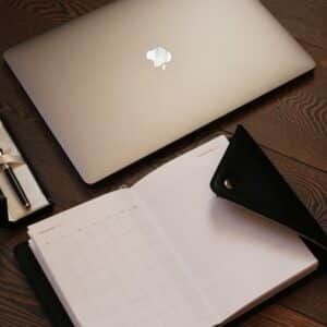 Photo Laptop and textbooks