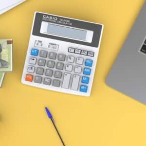 Photo Laptop with money