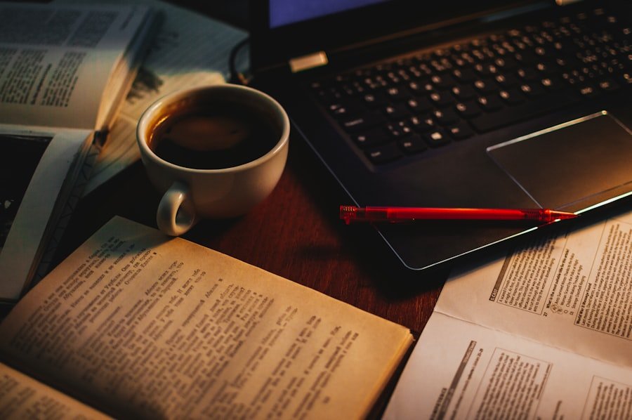 Photo Laptop and coffee